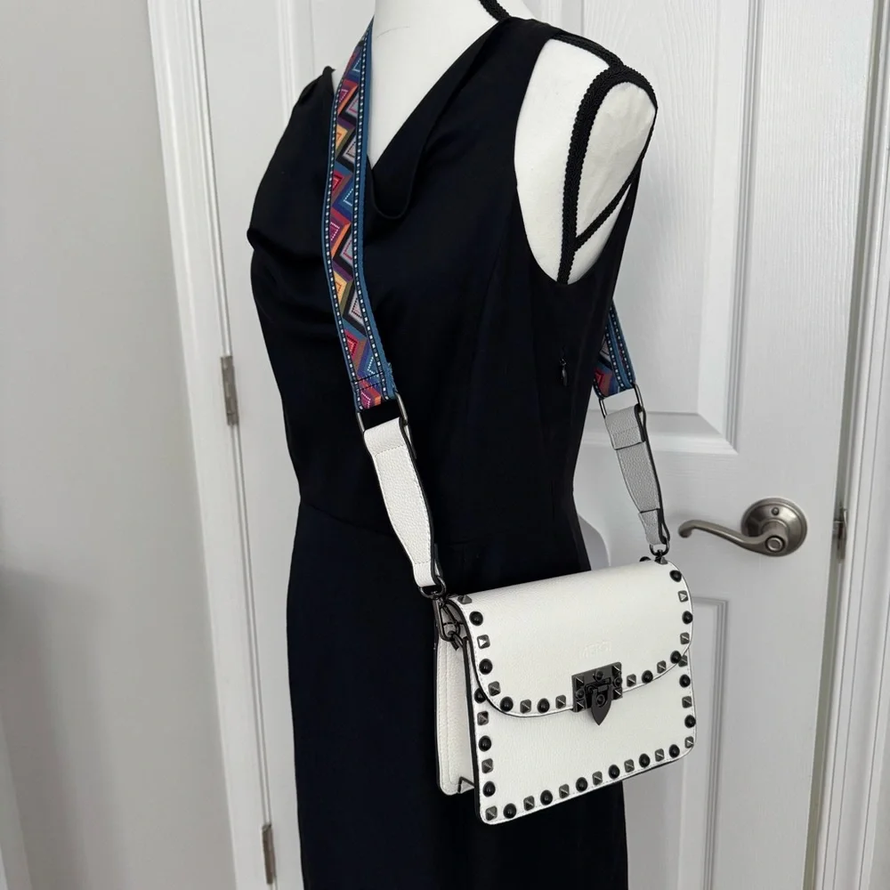 MERSI Studded Crossbody Bag, Includes Two Straps